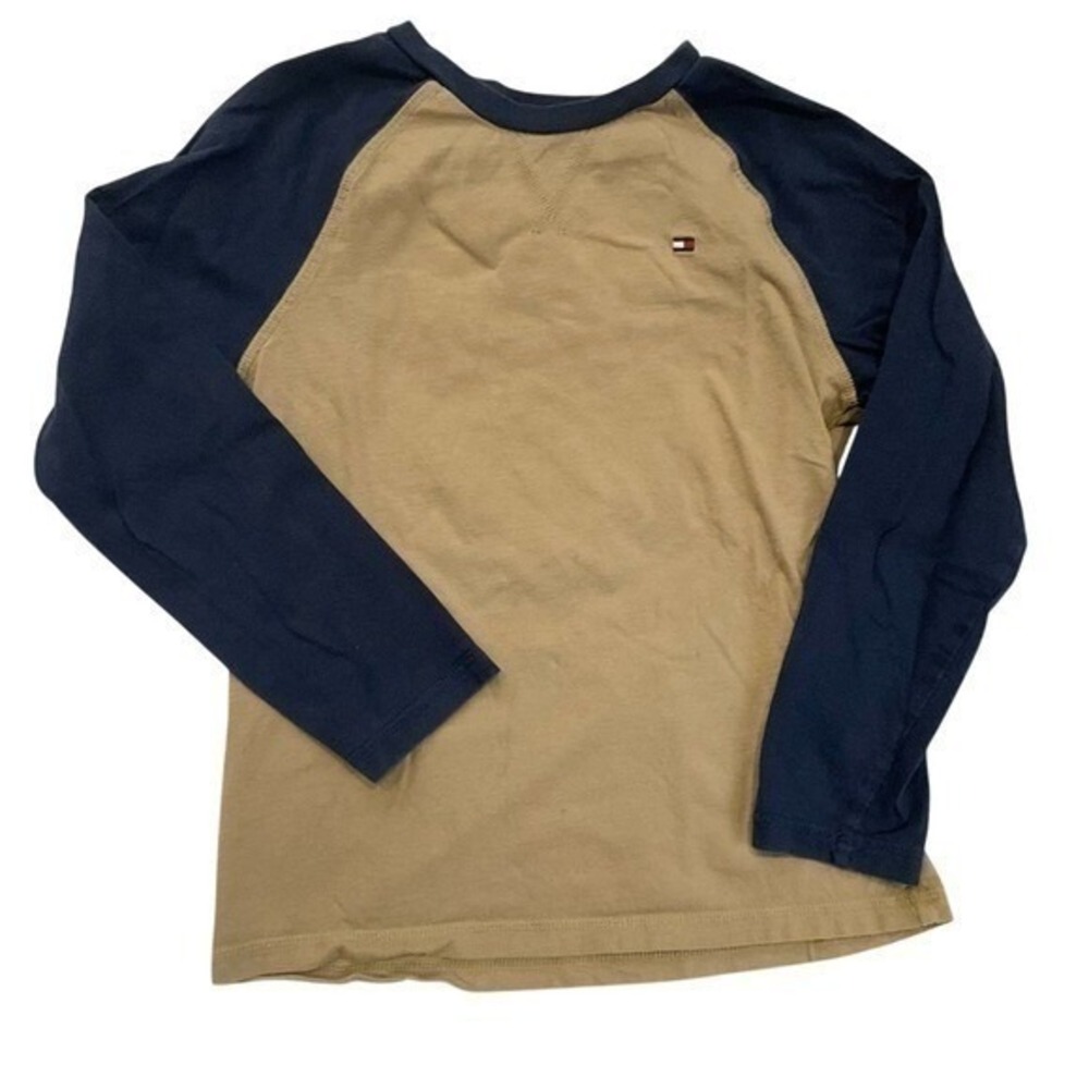 Tommy Hilfiger Boys Raglan Long Sleeve Baseball Shirt Thermal Tee S‎ 8-10 Preppy